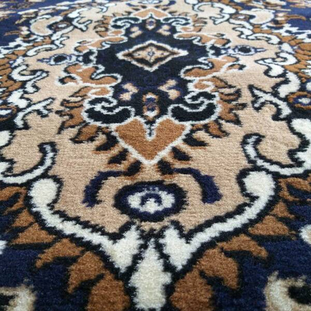 Dywan klasyczny z rozetą królewski granatowy BCF Alfa 06 - 300x400 cm