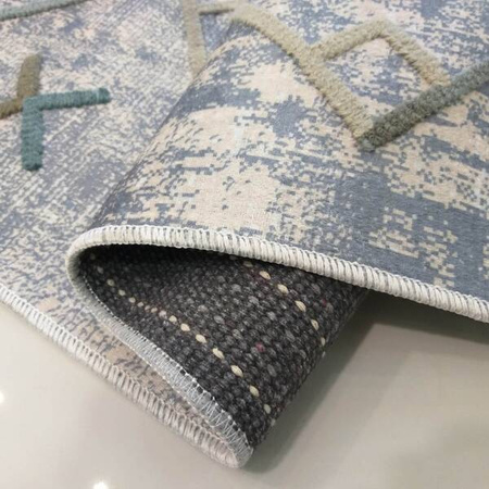 Dywan szary geometryczny wycinany nowoczesny Hypnotik 02 – 160x230 cm