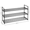 Szeroka półka na buty Organizer - Czarny regał na obuwie - SONGMICS LSA303B02