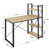Loftowe biurko komputerowe z półkami - Biurko z regałem (Dąb Sonoma) VASAGLE LWD048B11