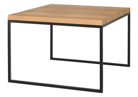 Stolik kawowy industrialny HARMONIA / kwadratowa ława pokojowa loft  / 78 x 78 cm