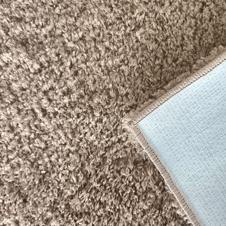 Jasnobrązowy dywan Shaggy 120x170 / Kamel - Puszysty, włochaty dywan z długim włosiem