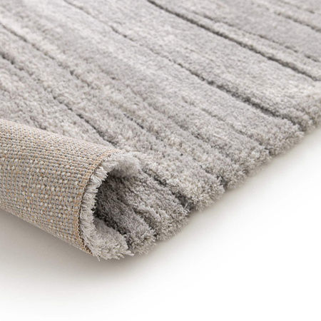 Szary dywan 80x150 / Serenity 01 - Dywan w stylu Glamour, nowoczesny, miękki i pluszowy (cosy)