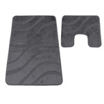 Komplet łazienkowy Montana z wycięciem Symphony Opal Grey Komplet (50 cm x 80 cm i 40 cm x 50 cm)