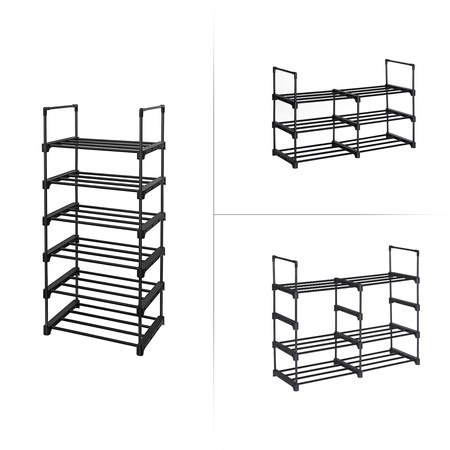 Czarna półka na buty - Regał, modułowa szafka na buty 106cm SONGMICS LSA23BK