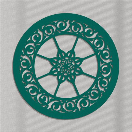 DEKORACYJNY PANEL AŻUROWY, LILIANNE, DEKORACJA ŚCIENNA 3D, ORNAMENT, 60 cm,CZARNY