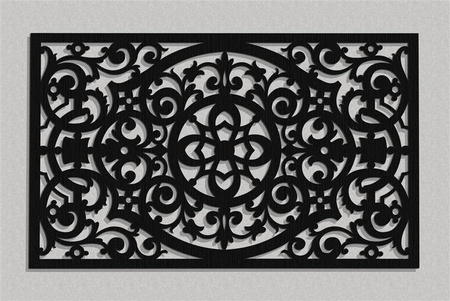 DEKORACYJNY PANEL AŻUROWY FLORELLE, DEKORACJA ŚCIENNA 3D, ORNAMENT, 72x120 cm, BIAŁY
