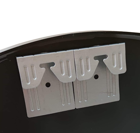 Okrągłe lustro w prostej czarnej ramie - Lustro o średnicy 80cm