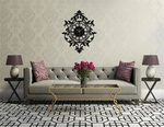 Oryginalny zegar ścienny ażurowy BENEDICT w stylu vintage o wymiarach 50x62 cm, ORNAMENTI