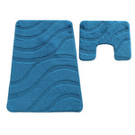 Komplet łazienkowy Montana z wycięciem Symphony Ink Blue Komplet (50 cm x 80 cm i 40 cm x 50 cm)