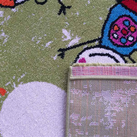 Dywan dziecięcy kwadratowy do przedszkola Dzieciaki Bella 117 zielony 400x400 cm