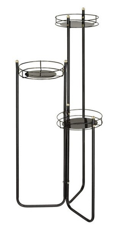 Kwietnik metalowy TERCJA nowoczesny modern na 3 doniczki / stojak na kwiaty [wys. 90 cm]