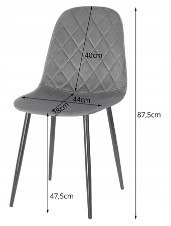 Krzesło ASTI - beż aksamit x 1