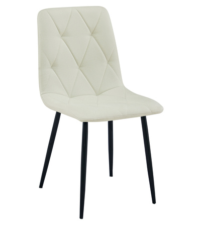 "Krzesło LIBRA - beż materiał / nogi czarne x 4"