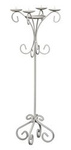 Świecznik wysoki metalowy stojący na 4 świece QUADRA / świecznik ozdobny / wys. 89 cm