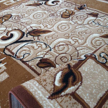 Dywan brązowy klasyczny do salonu BCF Alfa 11 - 90x310 cm