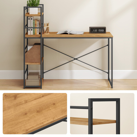 "Biurko Komputerowe MAX 4.0 - dąb / nogi czarne"