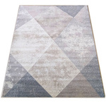 Beżowy dywan do salonu geometryczny nowoczesny Vista 05 - 300x400 cm