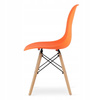 Zestaw stół i 2 krzesła do małej kuchni: Biały okrągły stół TODI 60cm i 2 pomarańczowe krzesła OSAKA