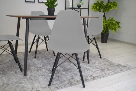 Skandynawskie szare krzesło do jadalni OSAKA - Nowoczesne krzesło z tworzywa