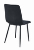 Czarne pikowane krzesła LIBRA (2 sztuki) - Tapicerowane krzesła na czarnych nogach