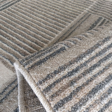 Nowoczesny dywan do salonu szary geometryczny ENIGMA 10 - 160x220 cm