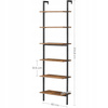 Drabinkowy regał na książki Loft - Rustykalna 6-poziomowa półka do salonu - VASAGLE LLS103B01