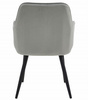"Krzesło NANA - aksamit srebrno-szary / nogi czarne x 1"