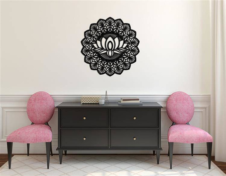 AŻUROWA DEKORACJA ŚCIENNA 3D, MANDALA, YOGA, PIĘKNY, DEKORACYJNY PANEL, BIAŁY