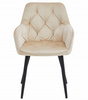 "Krzesło JORK - beż aksamit / nogi czarne x 1"