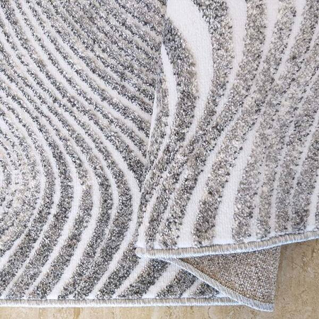 Dywan wycinany abstrakcyjny Zebra ENIGMA 06 szary 80x150 cm