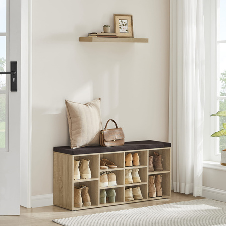 Półka na buty z siedziskiem - Szafka na buty do przedpokoju (Dąb Sonoma) VASAGLE LHS010X11