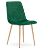 "Krzesło TURIN - ciemna zieleń aksamit / nogi kolor drewna x 1"