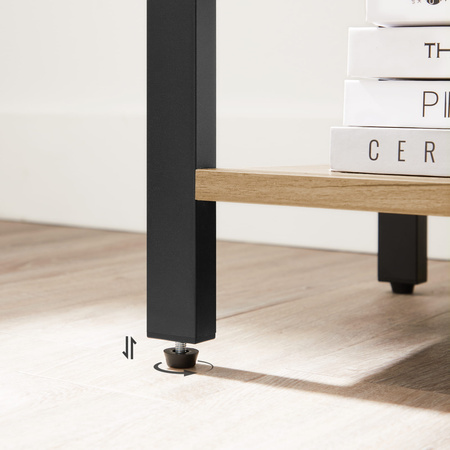 Brązowy regał na książki Loft - Rustykalny regał z półkami (Dąb Sonoma) VASAGLE LLS060B11