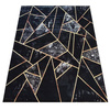 Dywan czarno złoty geometryczny Mozaika BLACK and GOLD 16 - 60x100 cm
