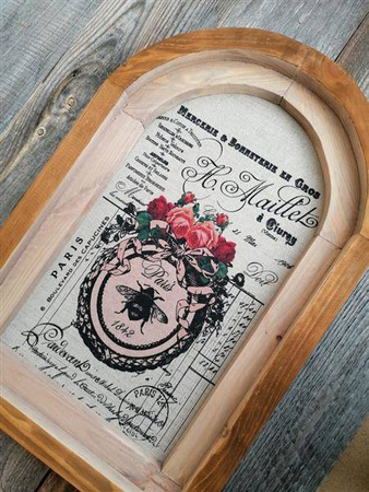 RUSTYKALNA DEKORACJA ŚCIENNA, PSZCZOŁA, VINTAGE, RETRO STYL