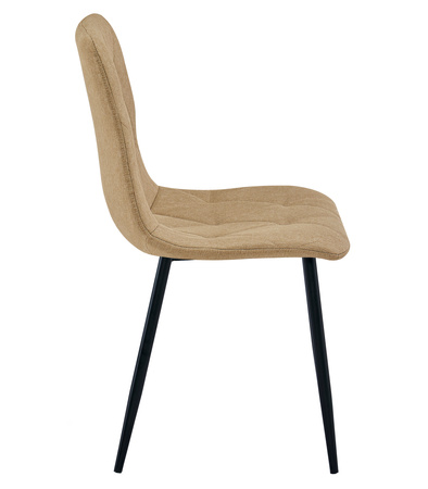 "Krzesło LIBRA - brąz materiał / nogi czarne x 3"