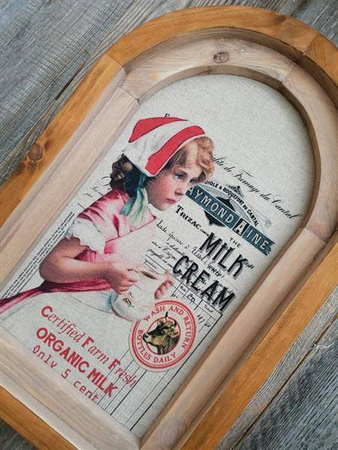 RUSTYKALNA DEKORACJA ŚCIENNA, MLECZARKA, VINTAGE, RETRO STYL