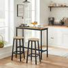 Zestaw mebli: stół barowy i 2 krzesła - stołki barowe (Dąb Sonoma) VASAGLE LBT219B11