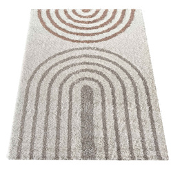 Dywan Shaggy z długim włosiem Santo 03 kremowo-beżowy 80x150 – miękki włochacz