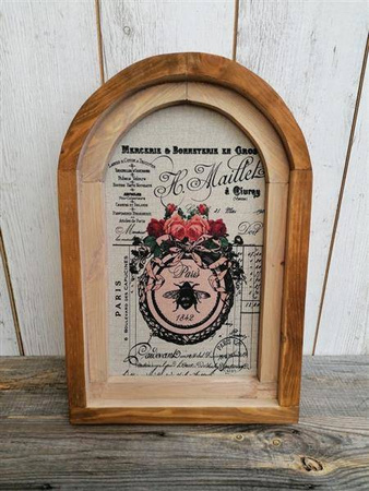 RUSTYKALNA DEKORACJA ŚCIENNA, PSZCZOŁA, VINTAGE, RETRO STYL