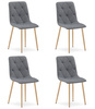 "Krzesło LIBRA - ciemny szary materiał / nogi kolor drewna x 4"
