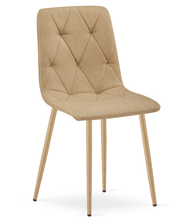 "Krzesło LIBRA - brąz materiał / nogi kolor drewna x 2"