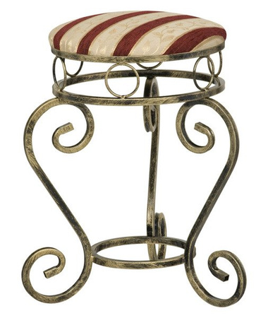 Taboret / stołek / pufa z siedziskiem SASANKA / klasyczny metalowy okrągły taboret [szer. 30 cm]