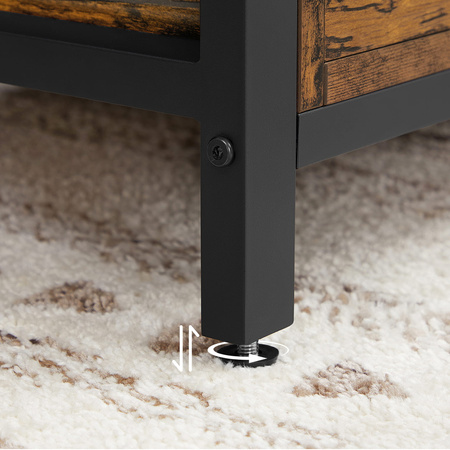 Industrialna skrzynia z tapicerowanym siedziskiem - Ławka ze schowkiem - VASAGLE LSC80BX