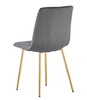 "Krzesło LIBRA - ciemny szary aksamit / nogi kolor złoty x 1"