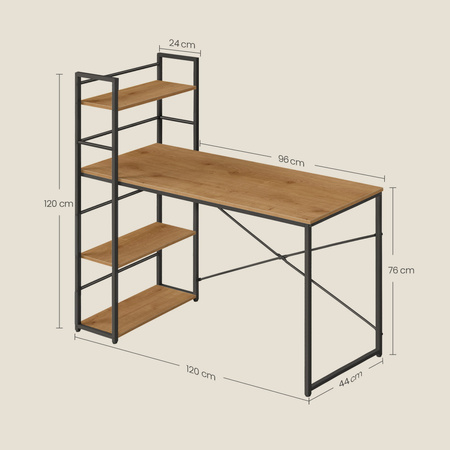 "Biurko Komputerowe MAX 4.0 - dąb / nogi czarne"