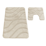 Komplet łazienkowy Montana z wycięciem Symphony Pearl White Komplet (50 cm x 80 cm i 40 cm x 50 cm)