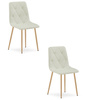 "Krzesło LIBRA - beż materiał / nogi kolor drewna x 2"