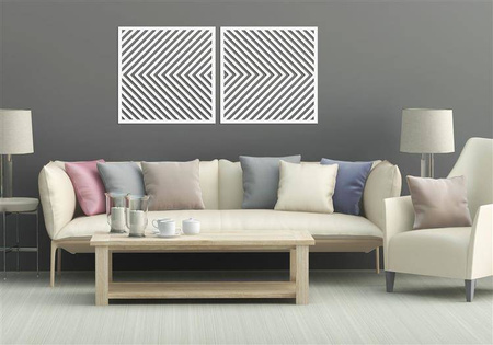 3D DEKORACYJNE PANELE GEOMETRYCZNE, MINIMALISTYCZNA DEKORACJA ŚCIENNA, BIAŁY